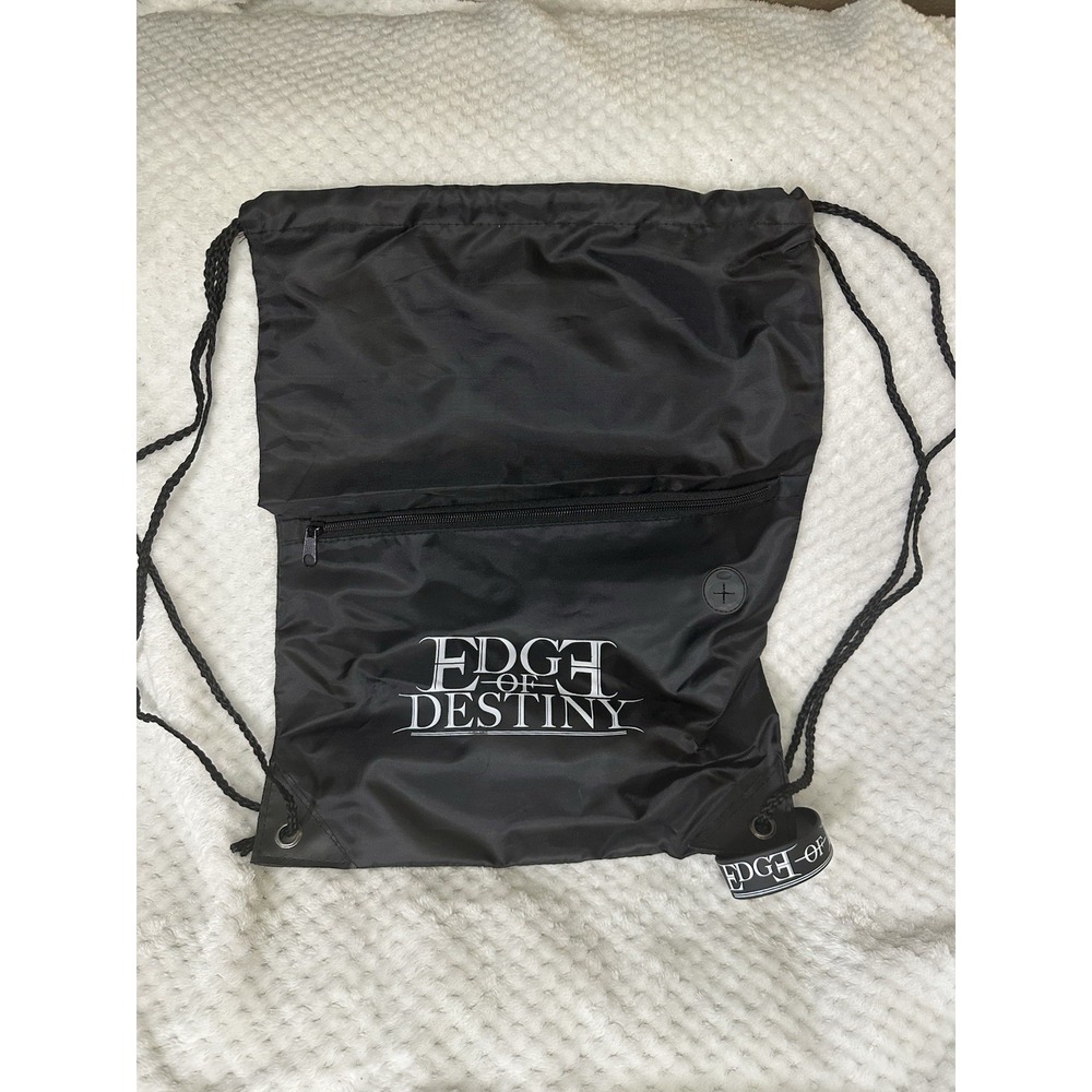 Edge of Destiny Rock Band Merch Black Drawstring Bag Backpack And Bracelet